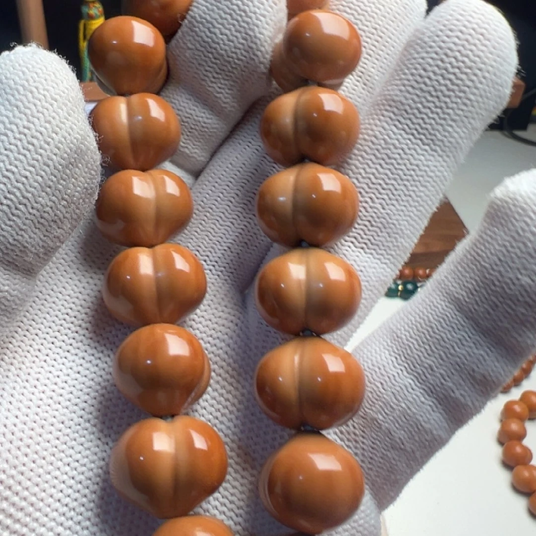 天***妄猴头核桃手串猴头