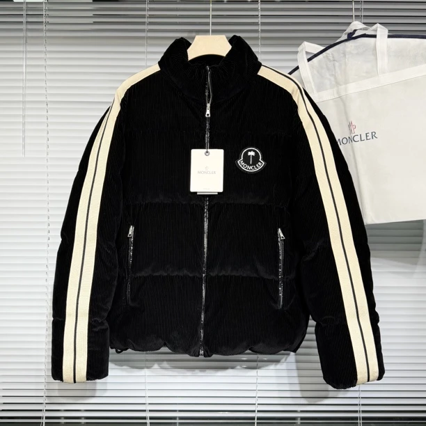 未使用 MONCLER Palm Angels 植绒标logo 灯芯绒 羽绒服 4码 a830