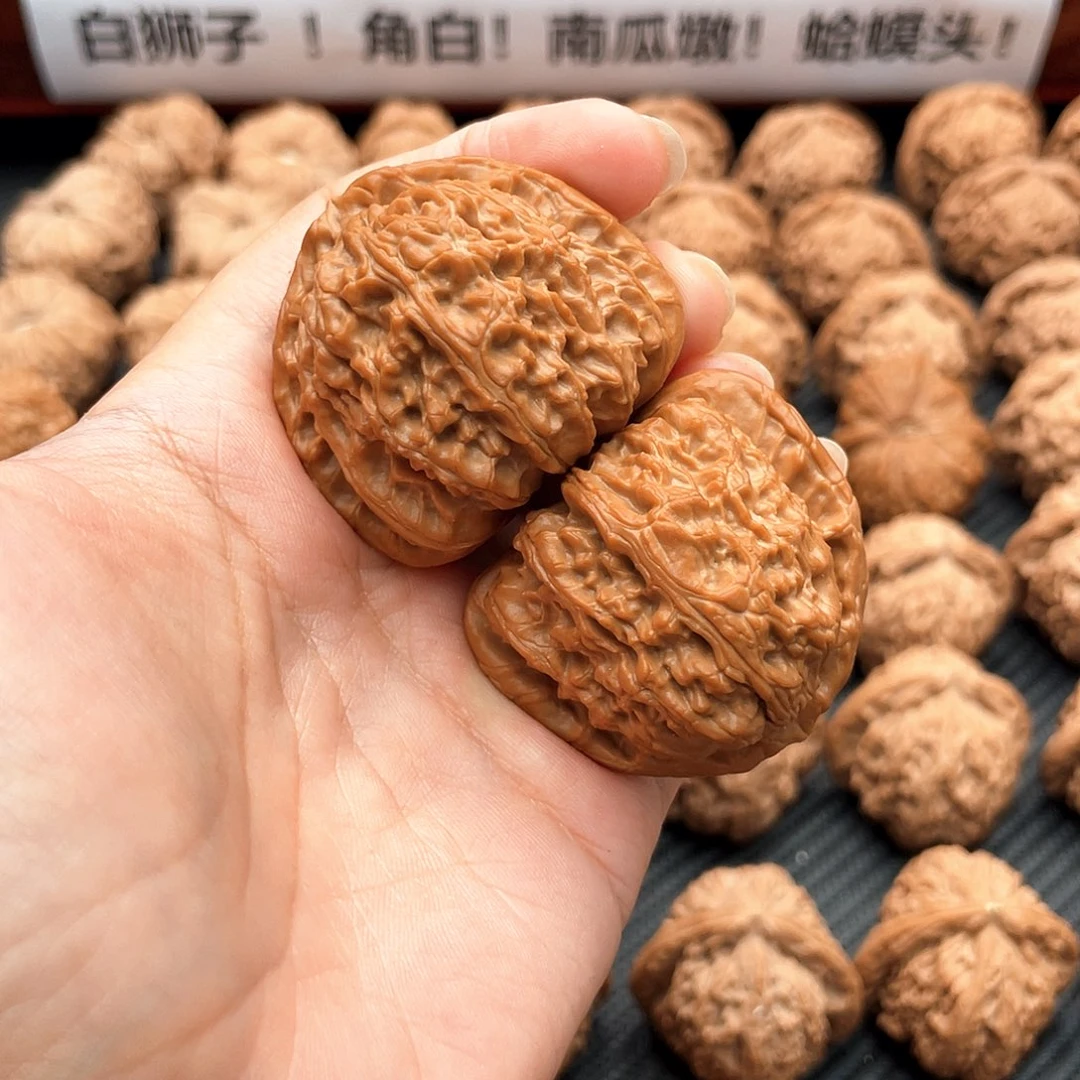 把件文玩核桃43毕业级正三角白➕主筋全部居中对齐4301