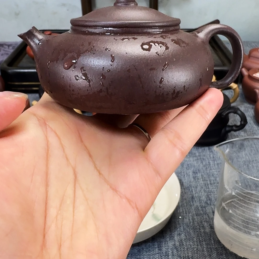 茶壶紫砂全手工紫砂壶寒江