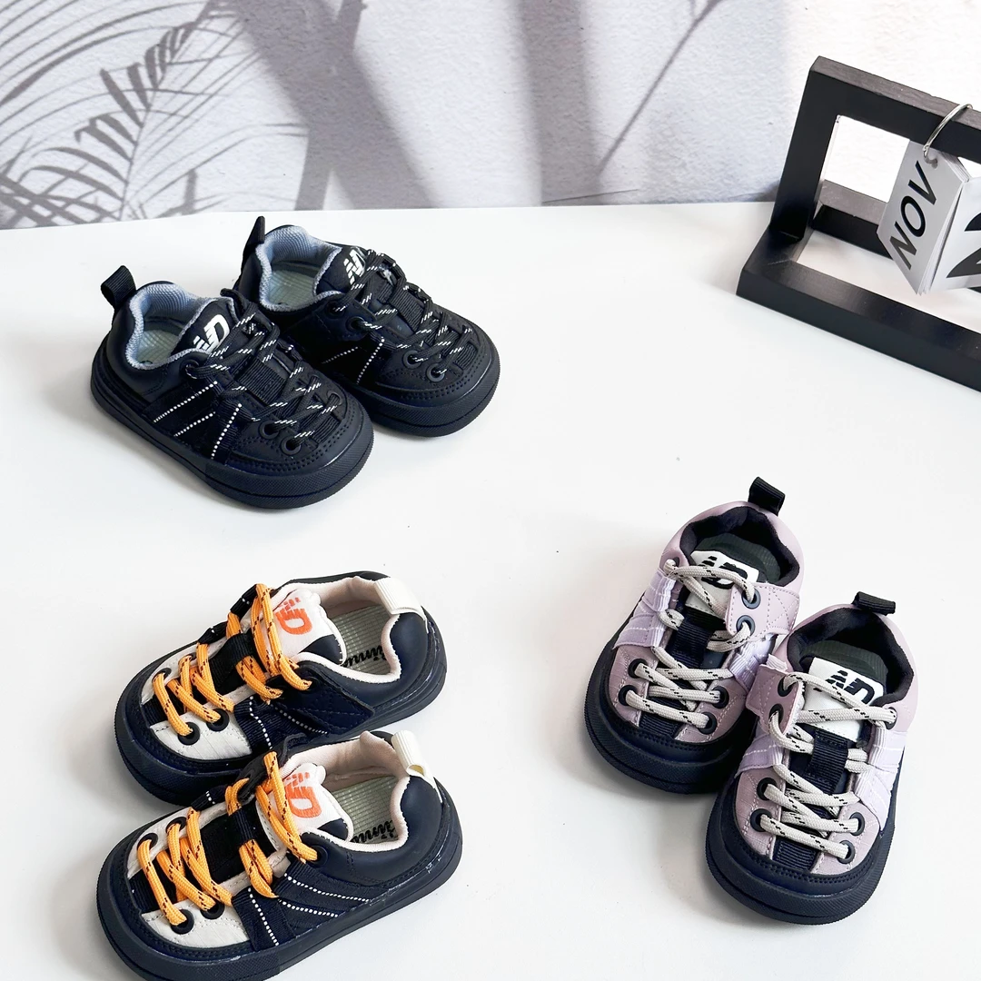 DOU16-30码小童学步鞋软底春秋新款多巴胺婴儿板鞋休闲男童运动鞋