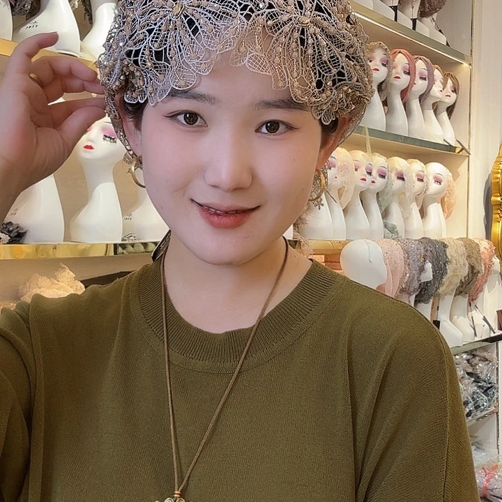 棉香槟鱼尾丝带帽梦莎