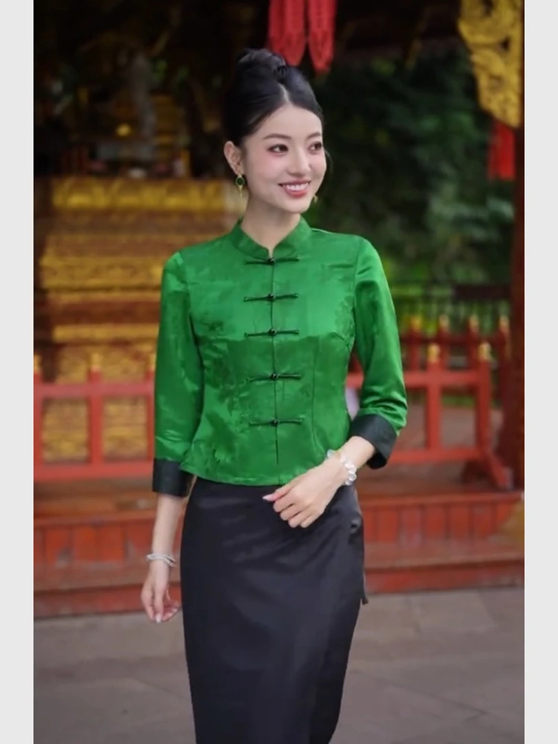 新中式旗袍女装2025套装新款大方得体穿搭一整套轻奢高级感两件套