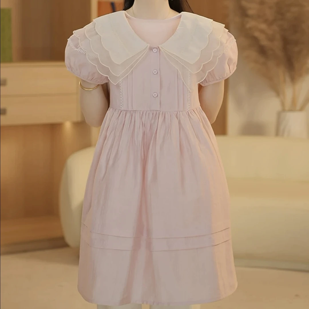 【现货】女童连衣裙夏装2025新款儿童洋气女孩薄款夏季裙子wr007