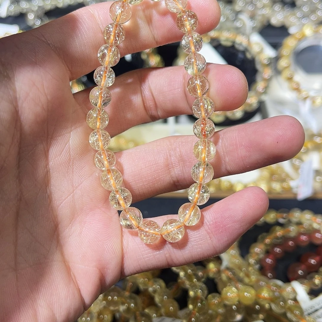 水晶手链未镶嵌纯天然水晶发晶7m