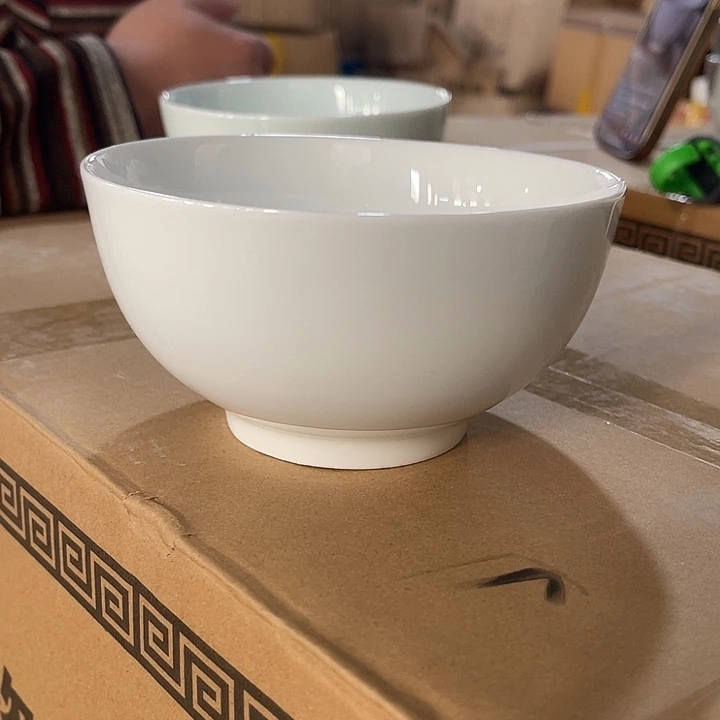 瓷片白色高白泥五英寸罗汉米饭碗六个，包邮