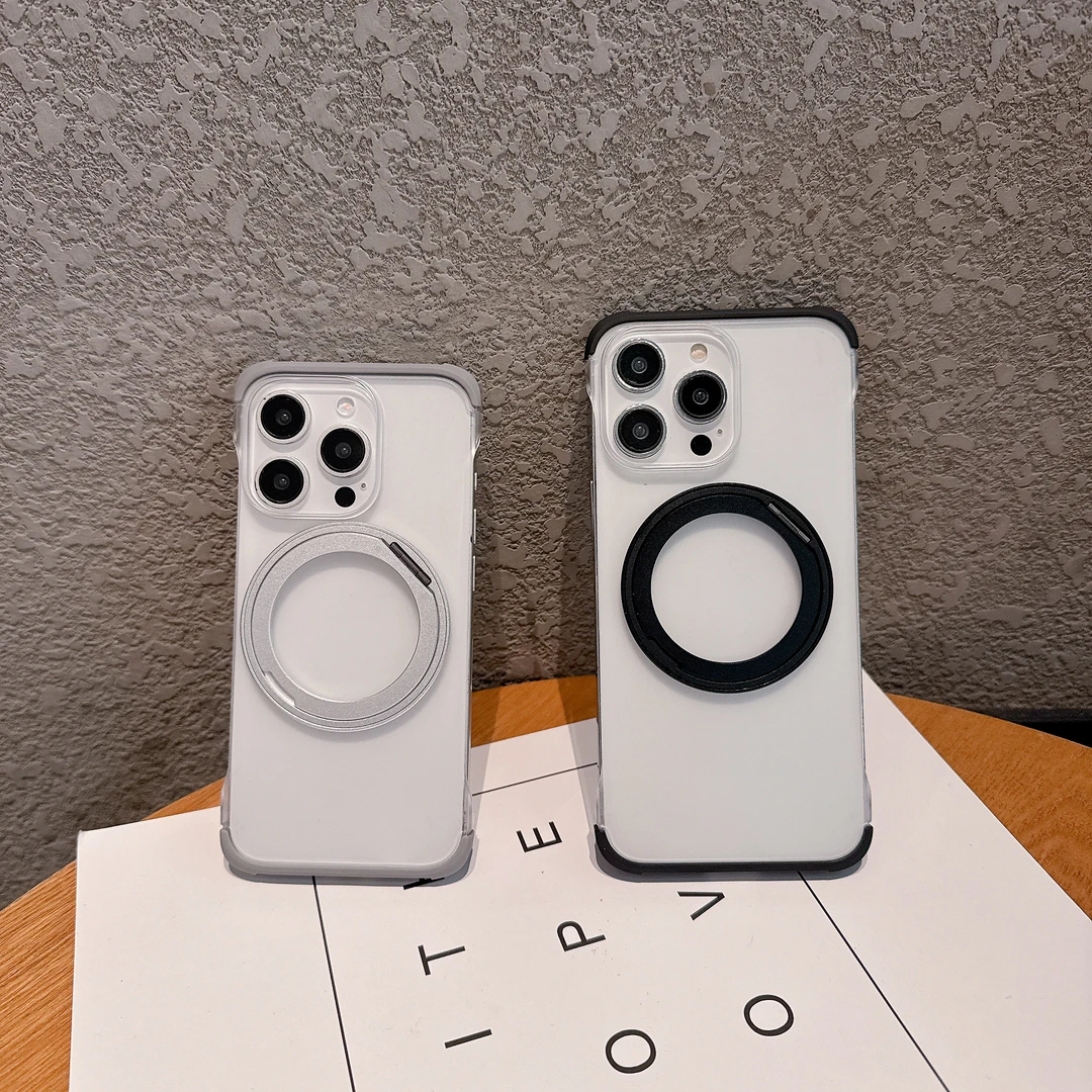 采砂旋转磁吸支架适用苹果iphone16pro手机壳15/14无边框13裸感12