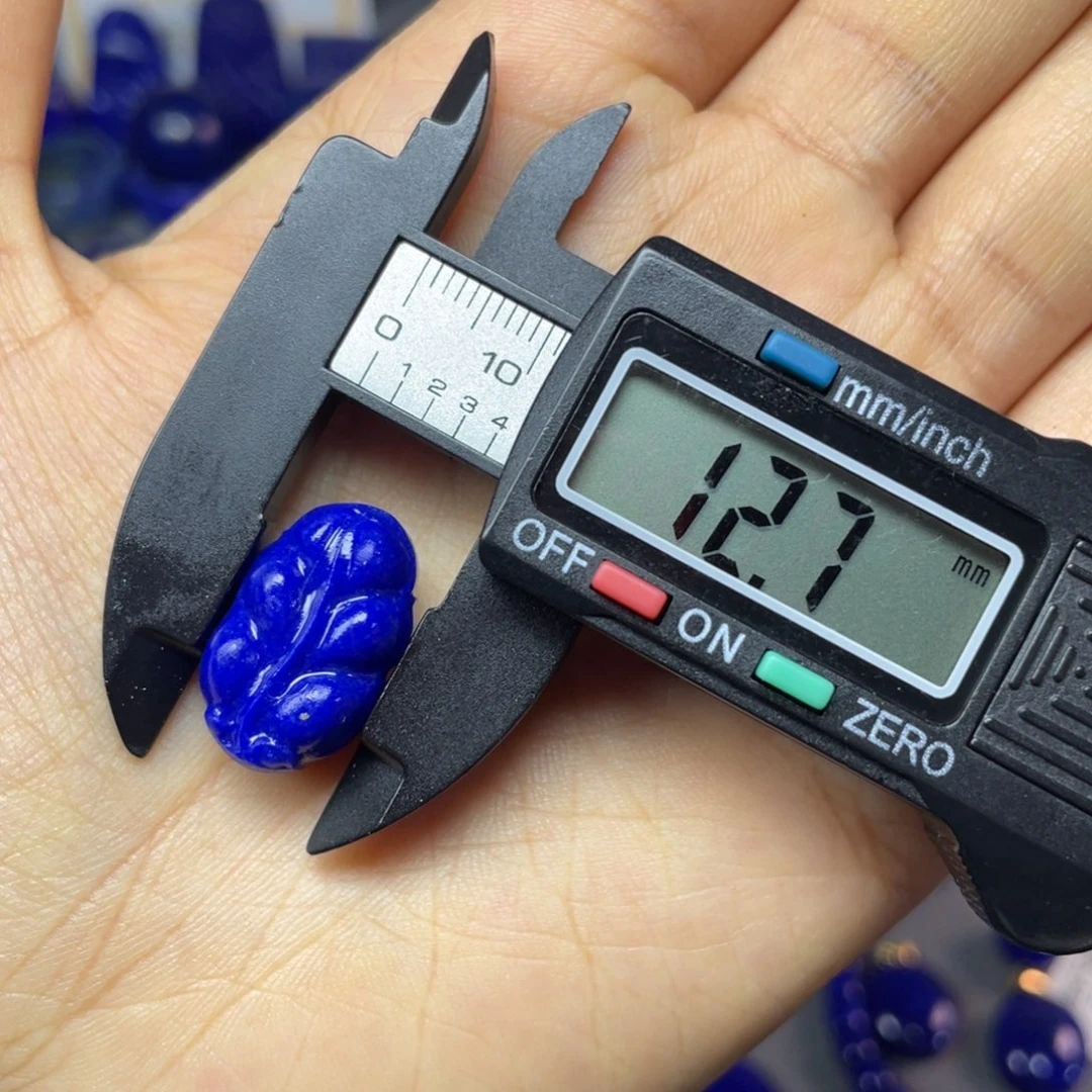 青金石未镶嵌12×20mm哑光叶子配饰