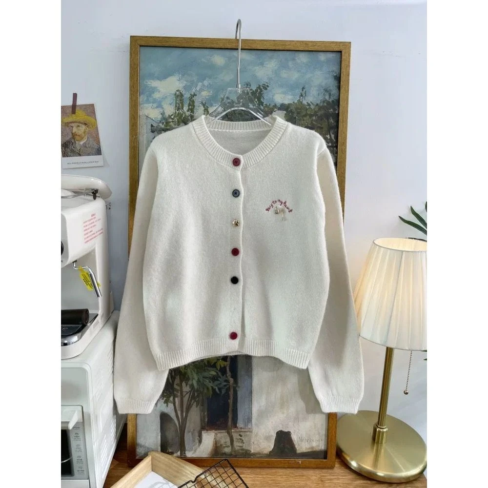 丝绒纽扣钥匙针织开衫LY12S-1226