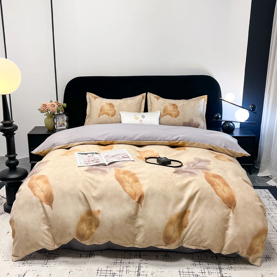 【加厚秋冬款全棉印花四件套】-枕套随机裁剪随机发轻奢简约松弛感