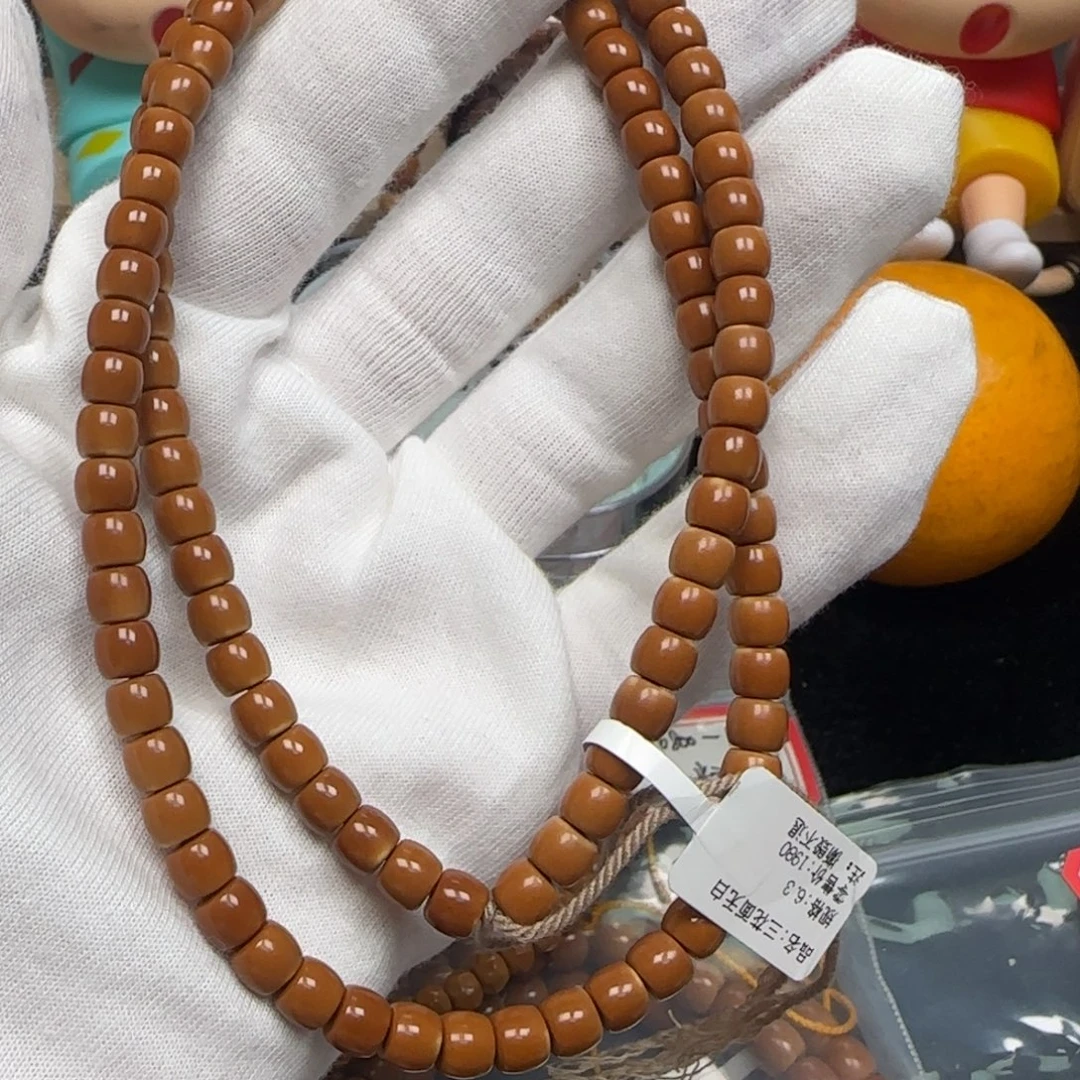 手串橄榄核老挝长串极限弧三花6.3mm