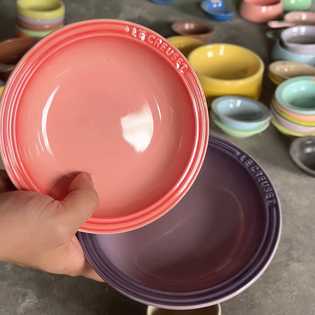 陶瓷 瑕疵 ++小草帽深粉 浅紫