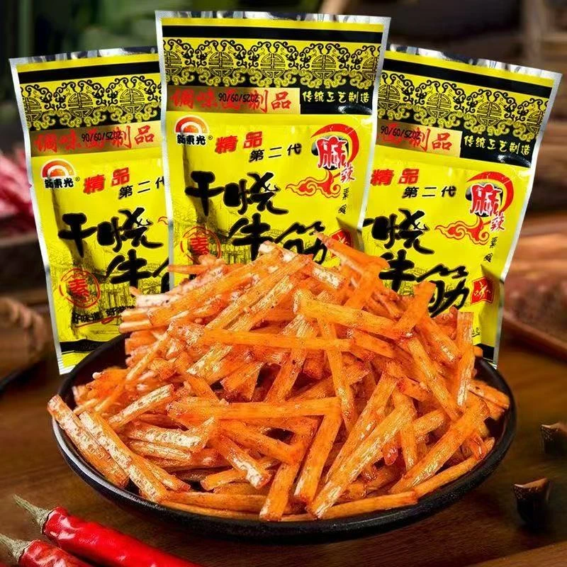 新东光干烧牛筋辣条调味面制品儿时小卖部8090后怀旧麻辣零食小吃