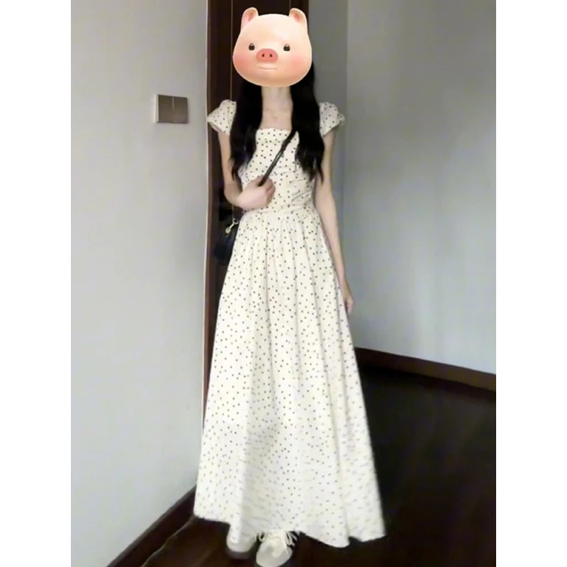 法式小众复古初恋温柔气质夏季碎花收腰设计感连衣裙子女2024新款