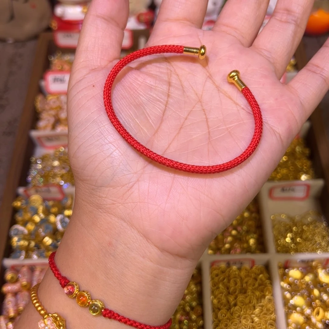 合金红色钢丝手绳1个