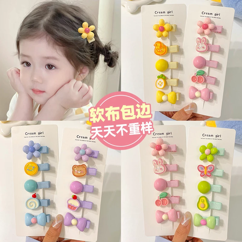 宝宝夹子扎头发发夹婴儿头饰发卡儿童欧若风碎发蝴蝶结夹皮筋发饰