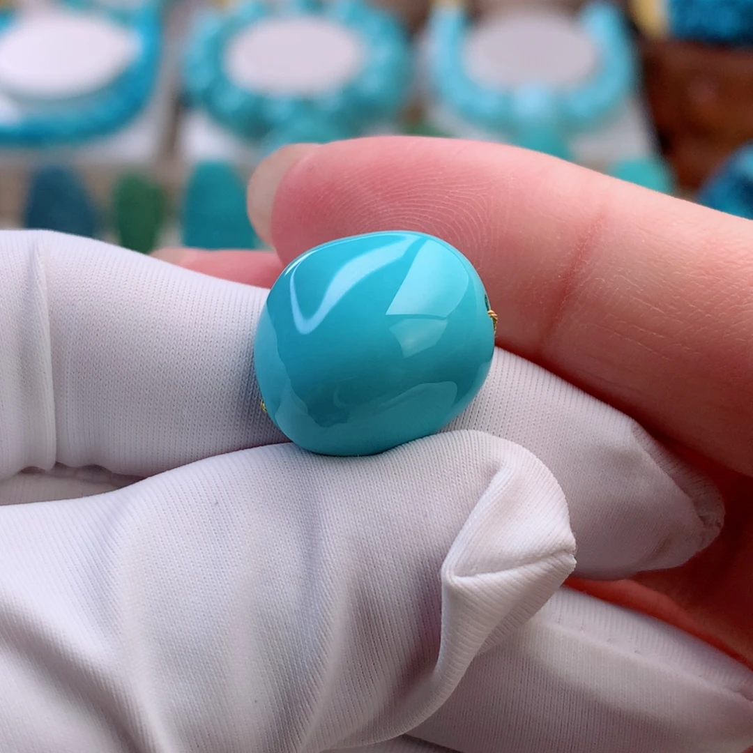 绿松石未镶嵌挂件