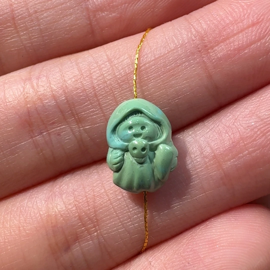 绿松石未镶嵌小女巫配饰