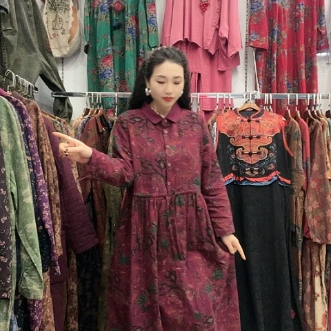 招财猫收腰裙887-3