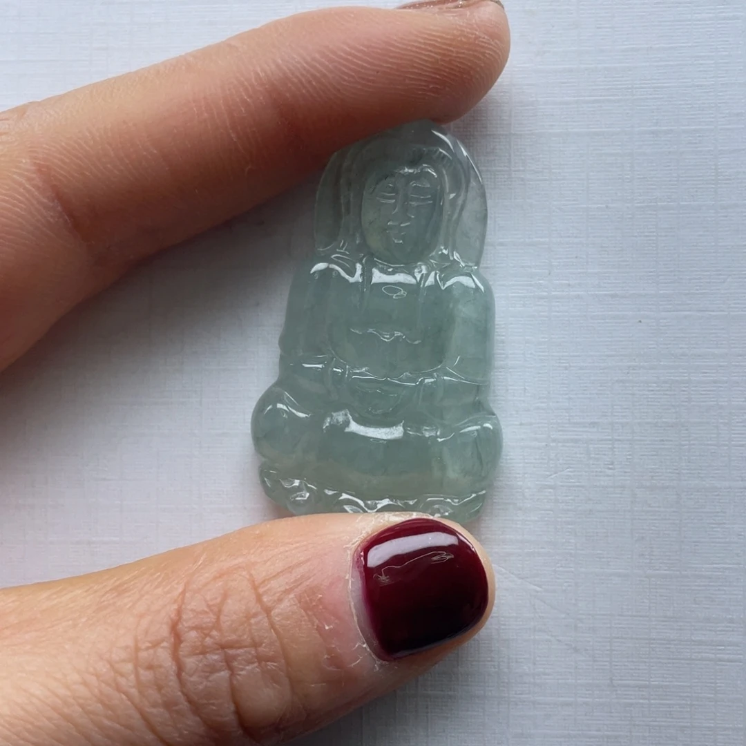 妃***笑翡翠未镶嵌颈饰观音