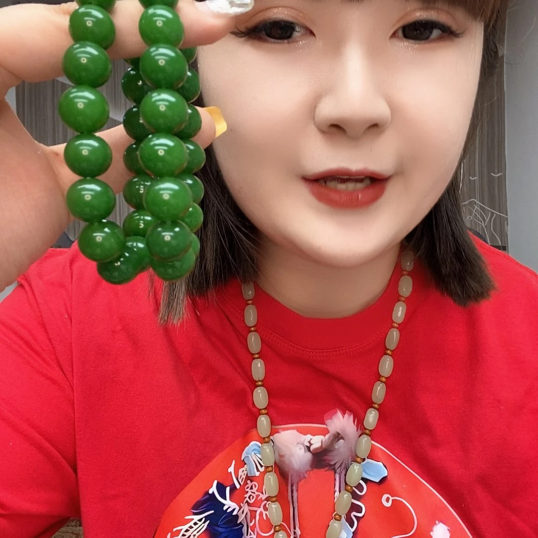 未镶嵌蛇纹石玉手链