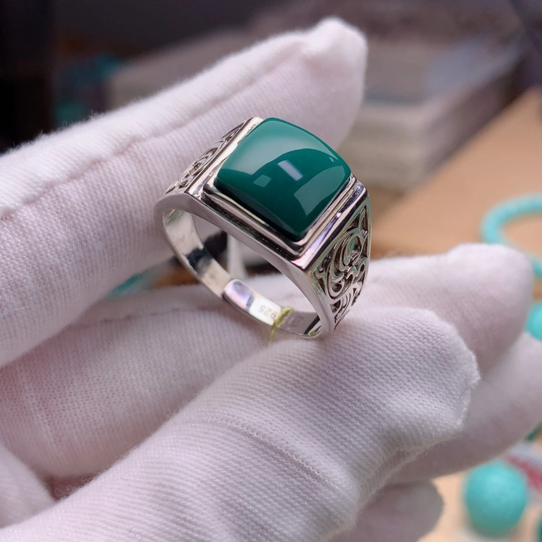 绿松石珠宝奇石银S925镶嵌