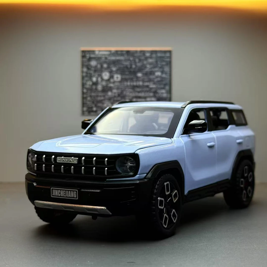 哈佛酷狗仿真车模型合金摆件1：24带回力