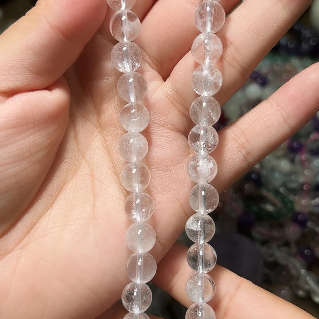 海蓝宝石手链未镶嵌喜马拉雅白水晶项链