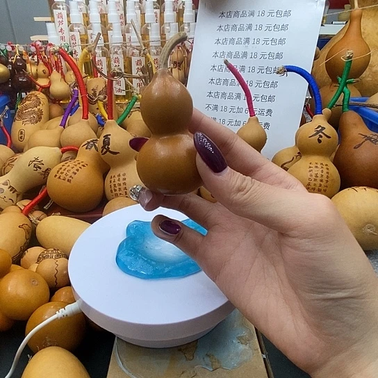 @***霖香榧木葫芦工艺品
