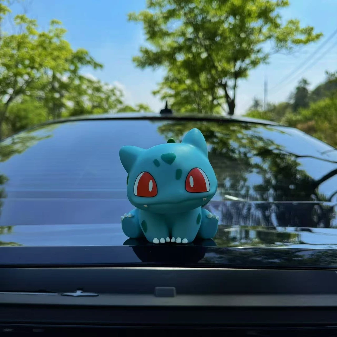 车载妙蛙种子坐姿摆件可爱坐姿玩偶车尾中控台摆件创意公仔装饰品