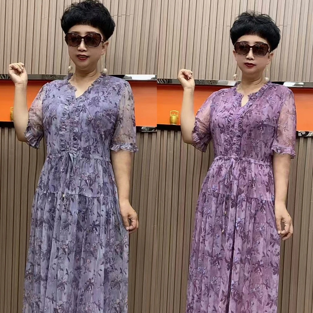 2551优雅大气抽绳连衣裙，裙长105左右