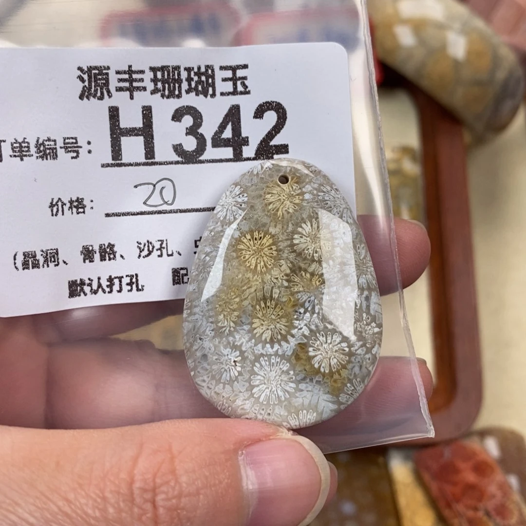 硅化玉颈饰未镶嵌梨*