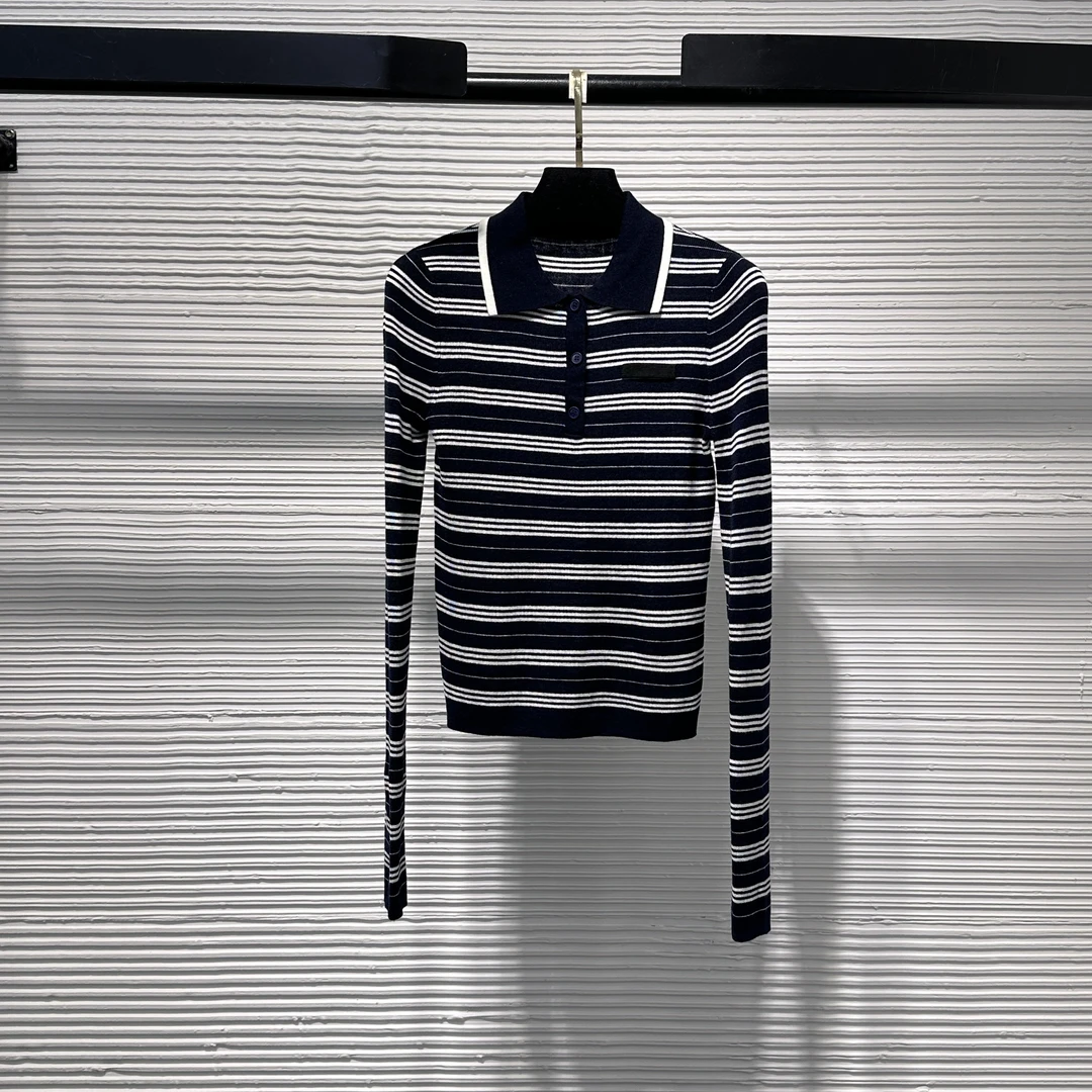 【Da Yang】25常规款长袖纯色条纹毛针织衫打底衫上衣B122