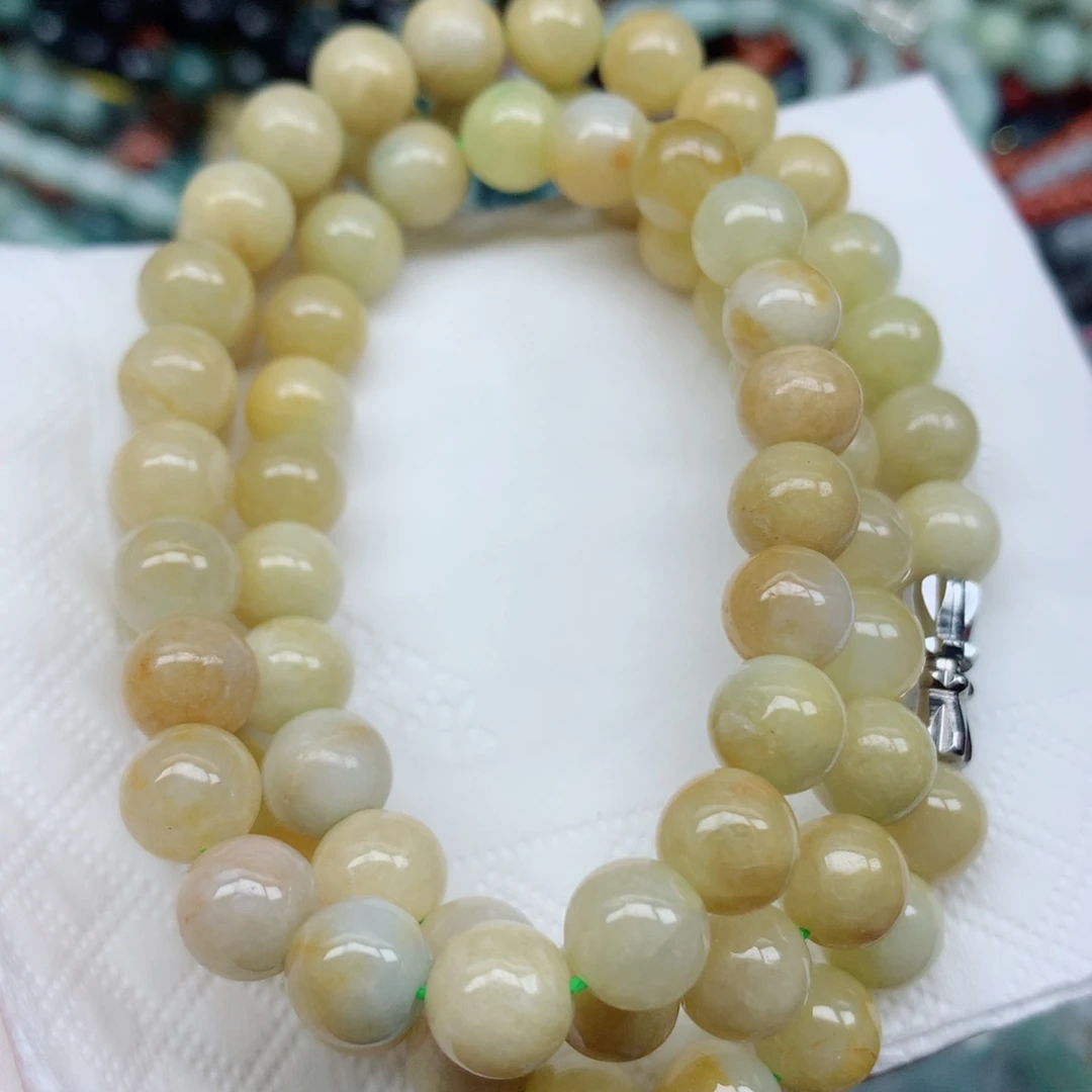 翡翠未镶嵌颈饰珠子翡翠