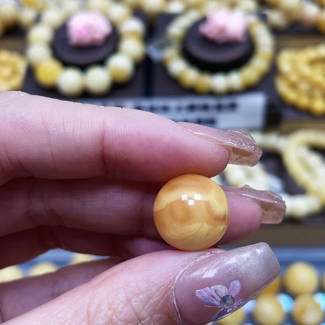琥珀珠宝奇石未镶嵌14.8mm