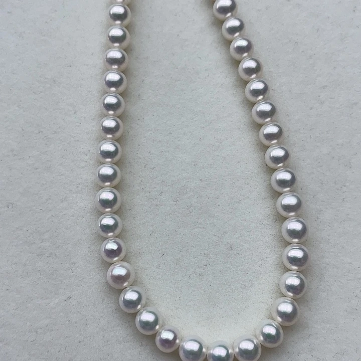 淡水珍珠银S925镶嵌颈饰卡6到7高品极光澳绿炫彩毕业级