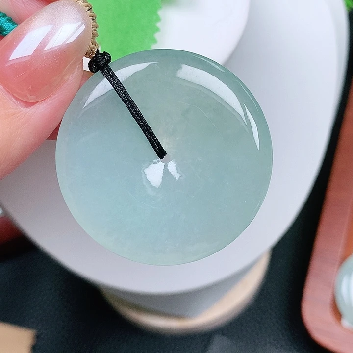 翡翠未镶嵌颈饰平安39.9-5.8