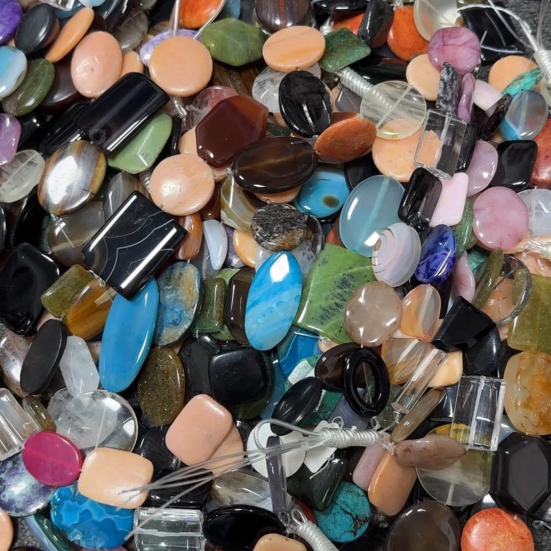 玛瑙/玉髓合金珠宝半成品多宝半条