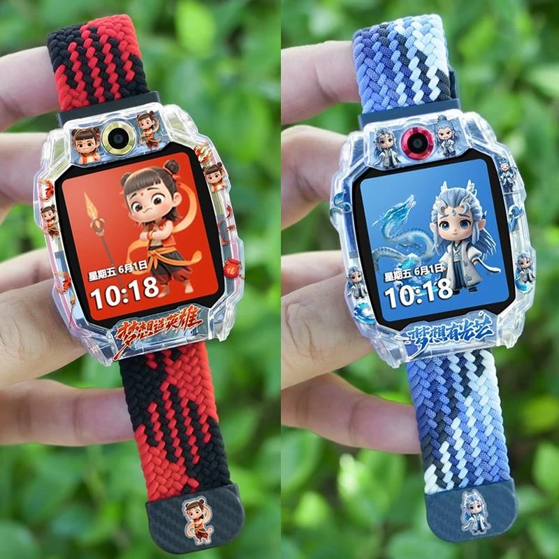 适用小天才电话手表呐吒表带Z11Z10Z9Z8Z6proQ2AD3磁吸编织表带卡