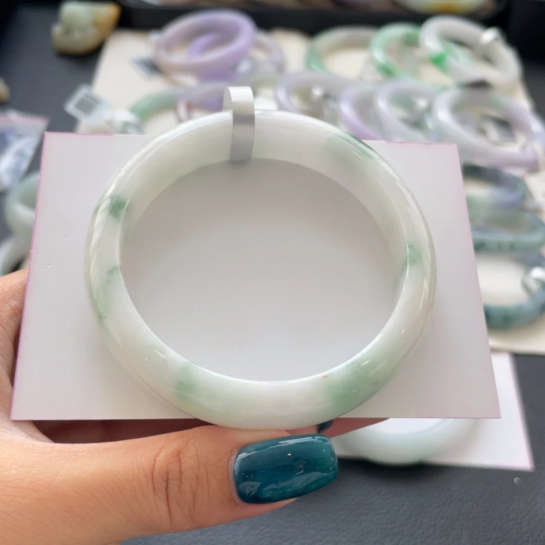 翡翠未镶嵌手镯6号59.5正圈