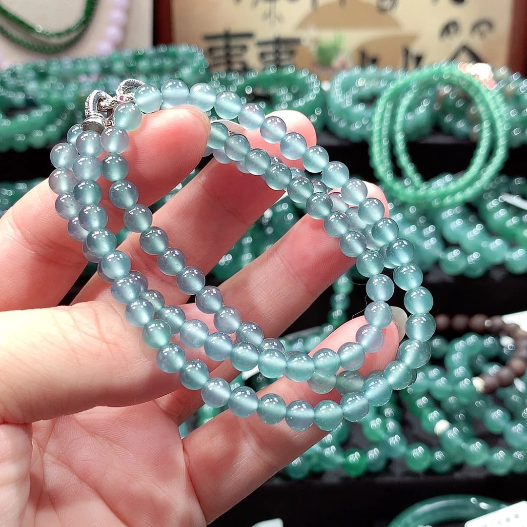 翡翠未镶嵌手链卡5.5