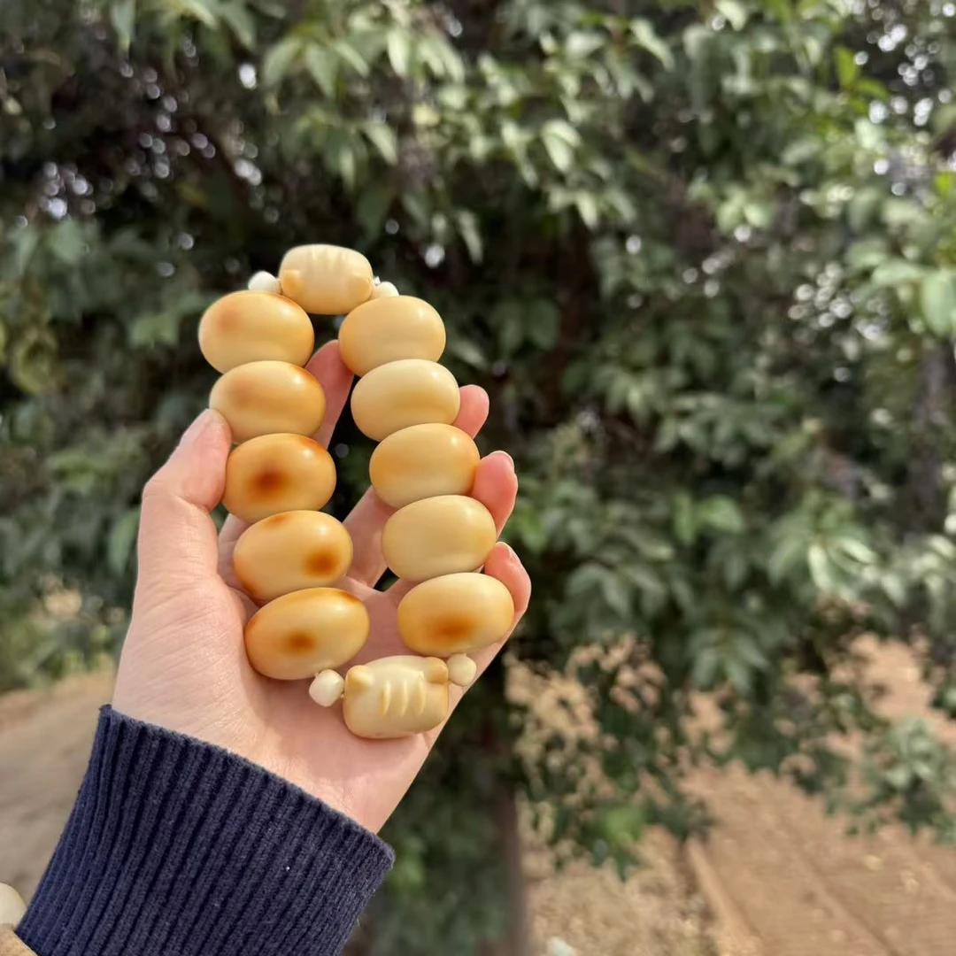 姜姜菩提-象牙果雕刻款大卡尺甜甜圈面包圈双棒手持款卡30