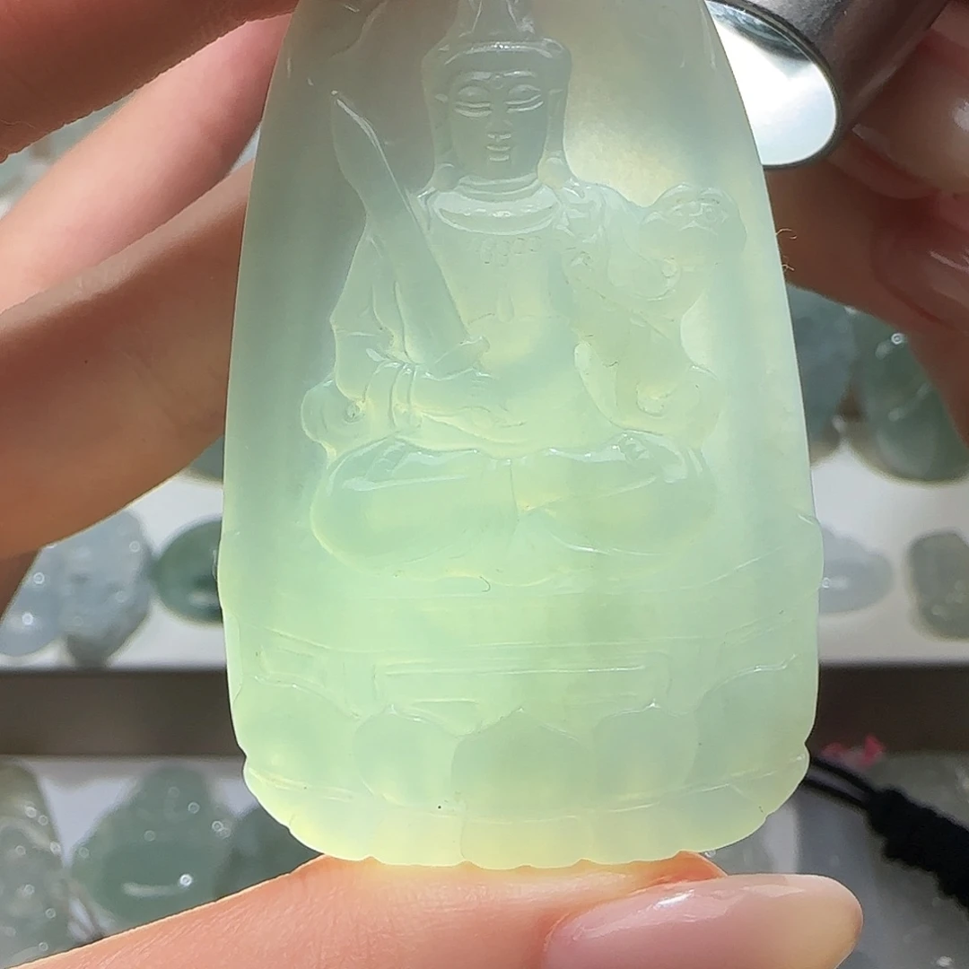 翡翠未镶嵌颈饰天然缅甸翡翠虚空藏