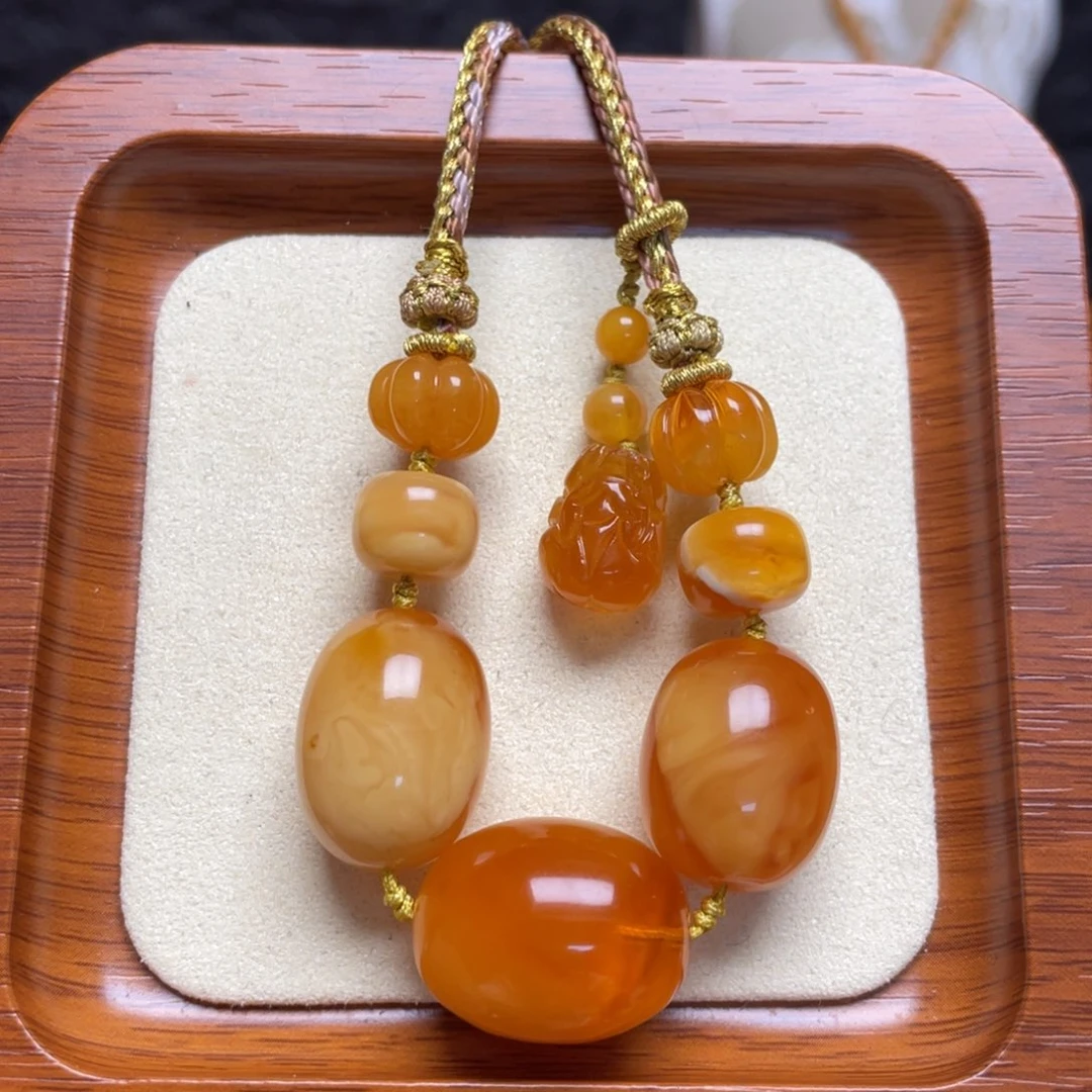 蜜蜡未镶嵌颈饰项链