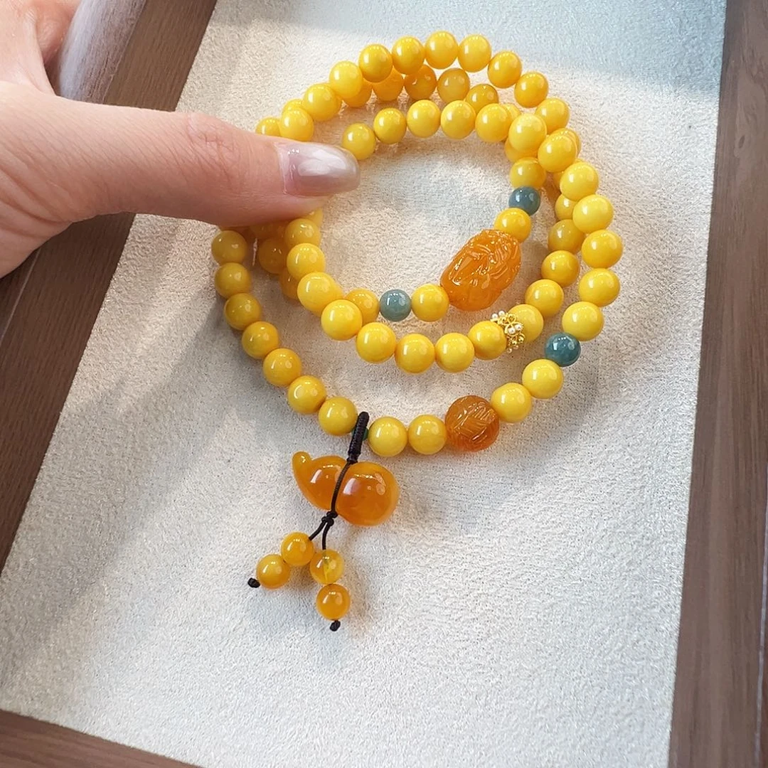 蜜蜡未镶嵌手链蜜蜡7.4mm