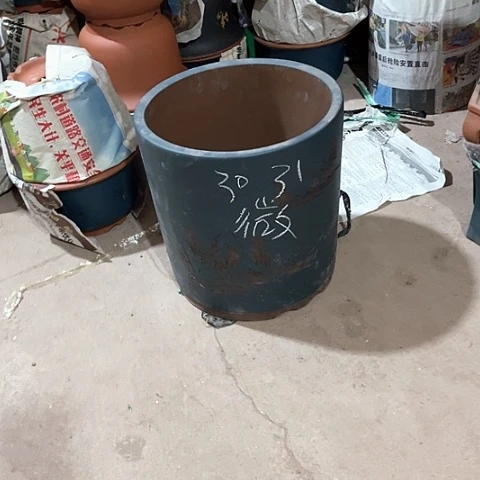 紫砂花盆高桶盆一只