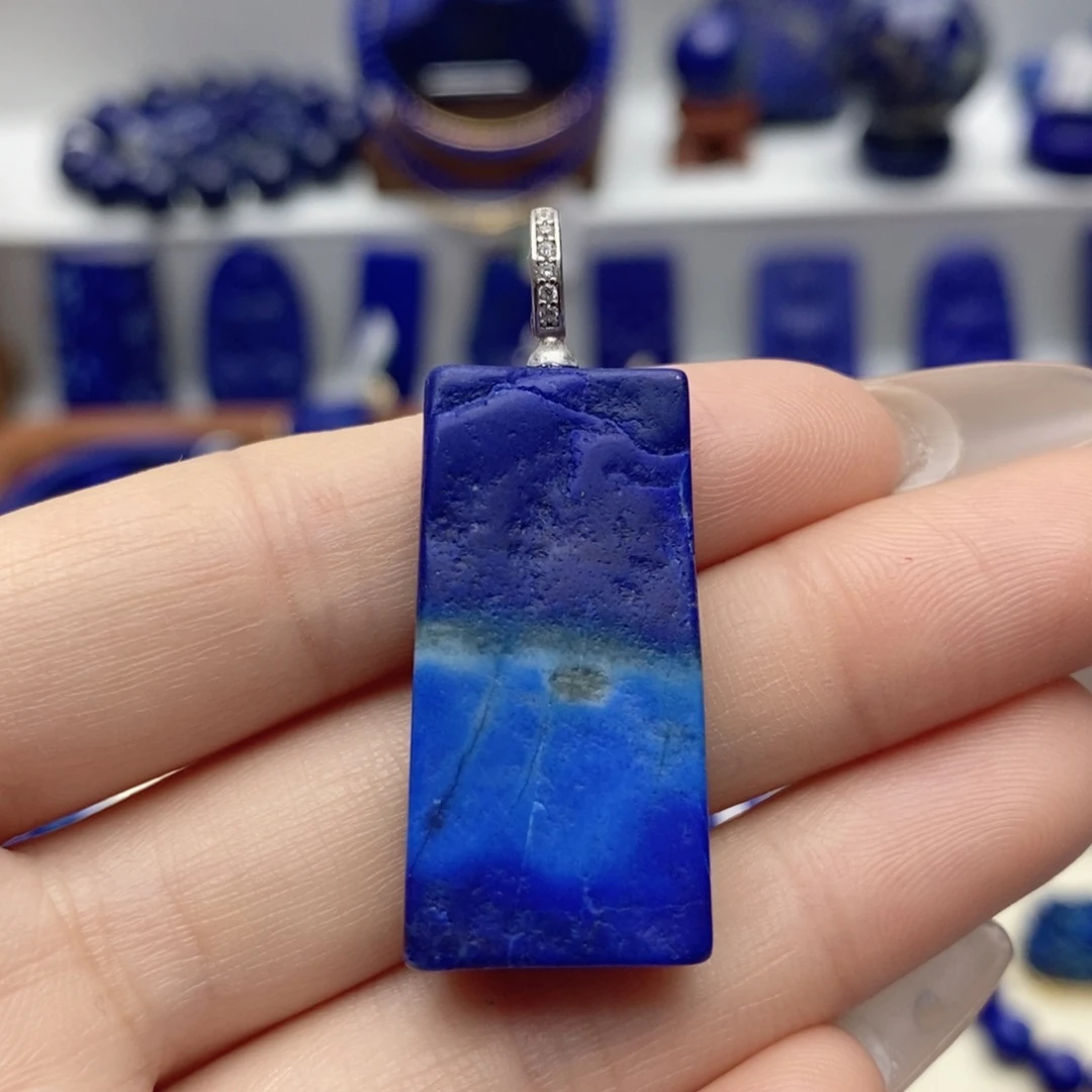 青金石银S925镶嵌颈饰