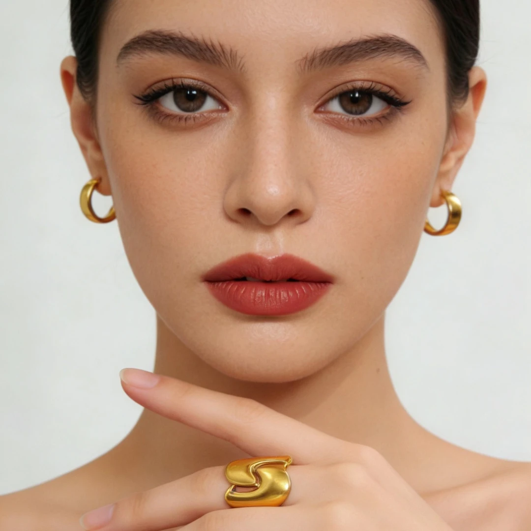 铜合金戒指 KS3059Nurluk 金色戒指民族风轻奢时尚饰品经典