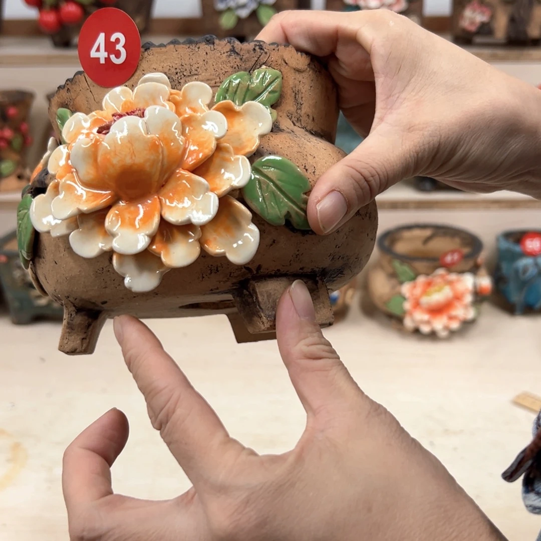 紫砂花盆43号内口11外高11