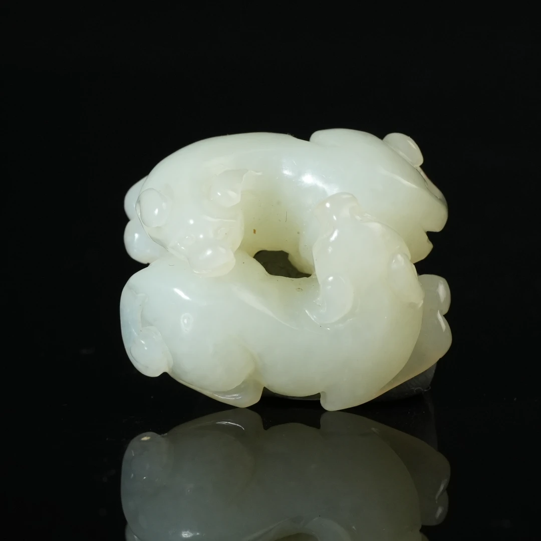 清代和田玉双兽AZQ240908002